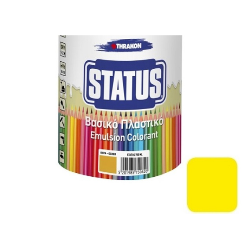 Βασικό Πλαστικό Χρώμα Thrakon Status Κίτρινο (ml)