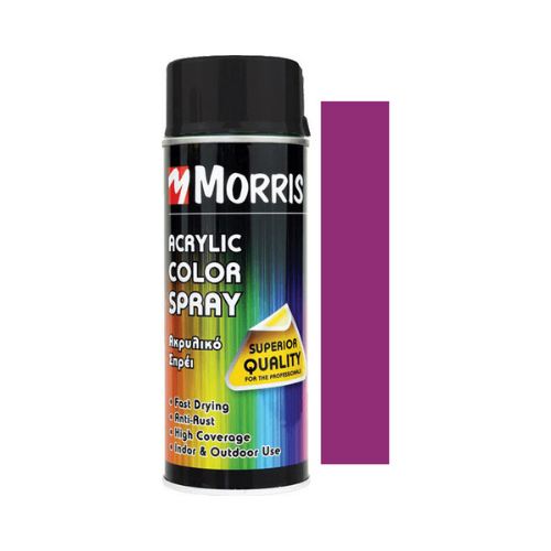 Morris Σπρέι Βαφής Acrylic με Γυαλιστερό Εφέ Traffic Purple RAL 4006 400ml