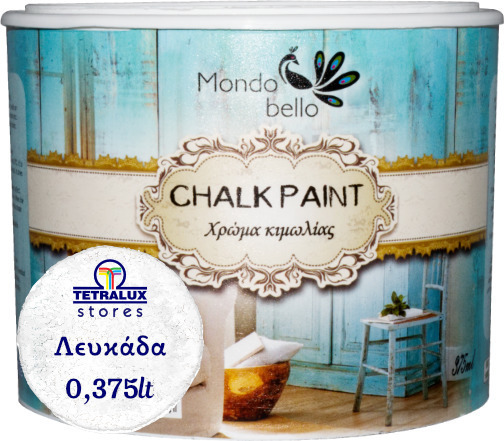 Χρώμα Κιμωλίας Mondobello Chalk Paint Λευκάδα (Λευκό) 375ml