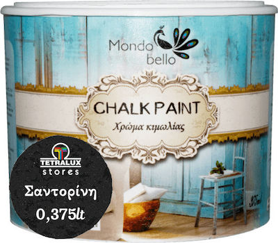 Χρώμα Κιμωλίας Mondobello Chalk Paint Σαντορίνη (Μαύρο) 375ml