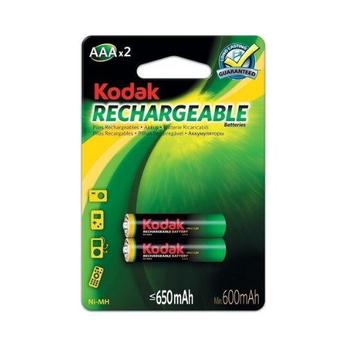Επαναφορτιζόμενες Μπαταρίες AAA Kodak Rechargeable K3AHR-2 (2 Τεμάχια) 650mAh