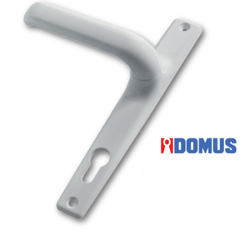 Πόμολο Με Πλάκα Λευκό Domus 6145L (Σετ)