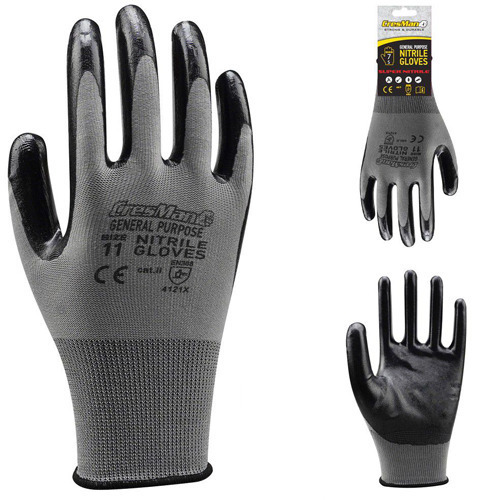 Γάντια Νιτριλίου Cresman Γενικής Χρήσης Γκρι-Μαύρο Νο11 53g