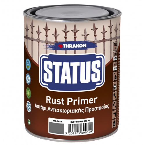 Status Rust Primer Γκρι 750ml Αστάρι Αντισκωριακής Προστασίας